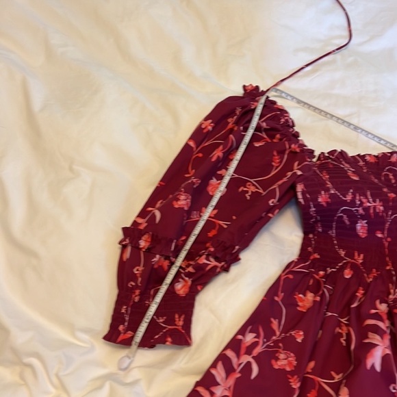 Hill House Nesli Nap Dress in Burgundy Botanical - Picture 8 of 10